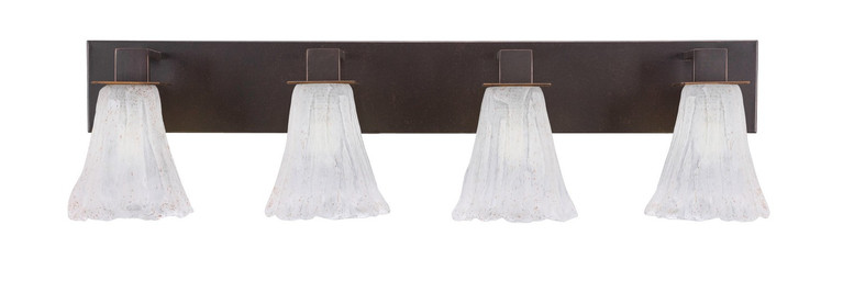 Toltec Lighting - 584-DG-729 - Four Light Bath Bar - Apollo - Dark Granite