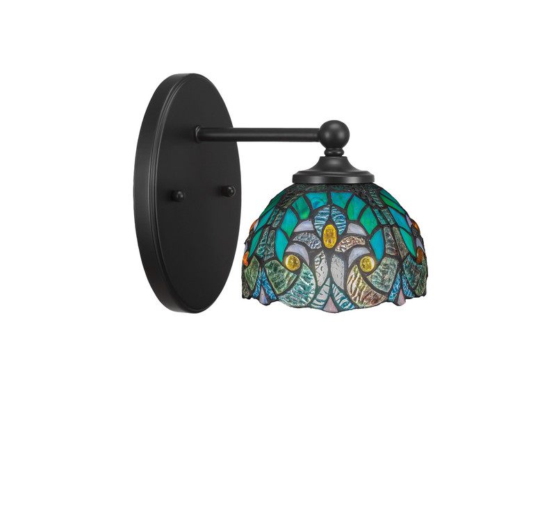 Toltec Lighting - 5911-MB-9925 - One Light Wall Sconce - Capri - Matte Black
