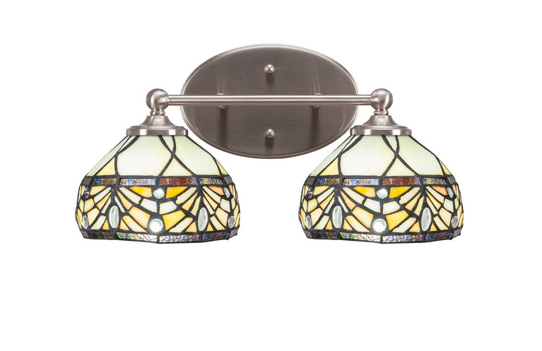 Toltec Lighting - 5912-BN-9485 - Two Light Bath Bar - Capri - Brushed Nickel