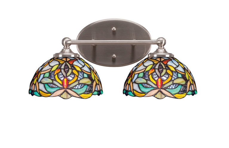 Toltec Lighting - 5912-BN-9905 - Two Light Bath Bar - Capri - Brushed Nickel