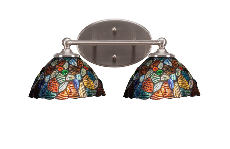 Toltec Lighting - 5912-BN-9955 - Two Light Bath Bar - Capri - Brushed Nickel