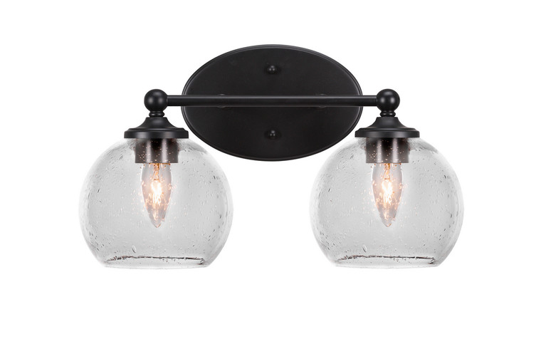 Toltec Lighting - 5912-MB-4100 - Two Light Bath Bar - Capri - Matte Black