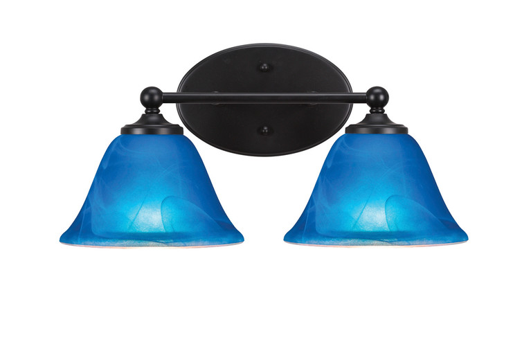 Toltec Lighting - 5912-MB-4155 - Two Light Bath Bar - Capri - Matte Black