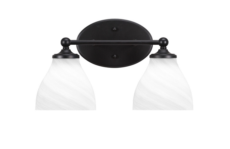 Toltec Lighting - 5912-MB-4761 - Two Light Bath Bar - Capri - Matte Black