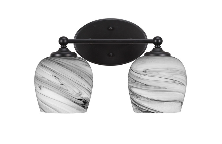 Toltec Lighting - 5912-MB-4819 - Two Light Bath Bar - Capri - Matte Black
