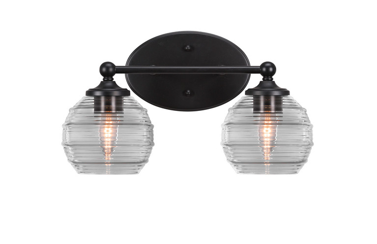 Toltec Lighting - 5912-MB-5110 - Two Light Bath Bar - Capri - Matte Black