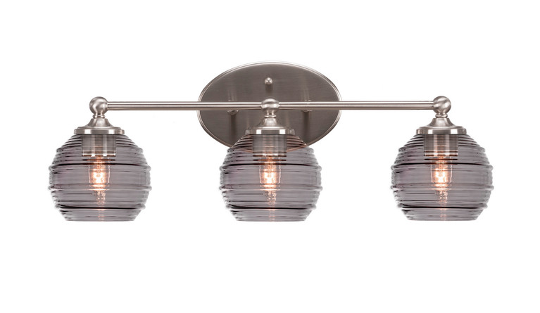 Toltec Lighting - 5913-BN-5112 - Three Light Bath Bar - Capri - Brushed Nickel