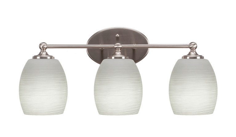 Toltec Lighting - 5913-BN-615 - Three Light Bath Bar - Capri - Brushed Nickel