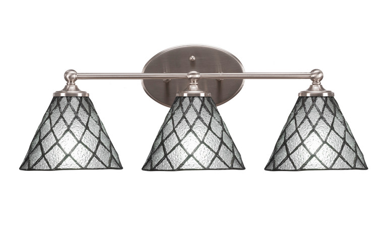 Toltec Lighting - 5913-BN-9185 - Three Light Bath Bar - Capri - Brushed Nickel