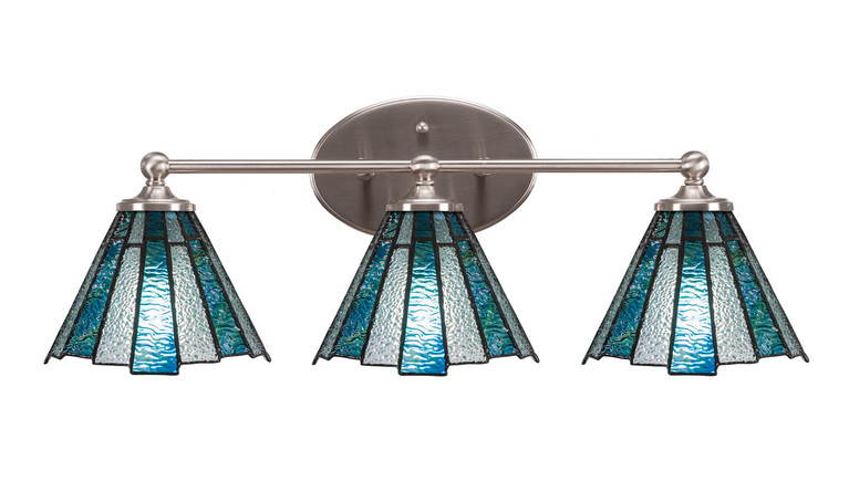 Toltec Lighting - 5913-BN-9325 - Three Light Bath Bar - Capri - Brushed Nickel
