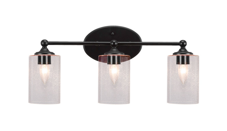 Toltec Lighting - 5913-MB-300 - Three Light Bath Bar - Capri - Matte Black