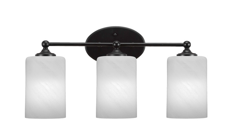 Toltec Lighting - 5913-MB-3001 - Three Light Bath Bar - Capri - Matte Black
