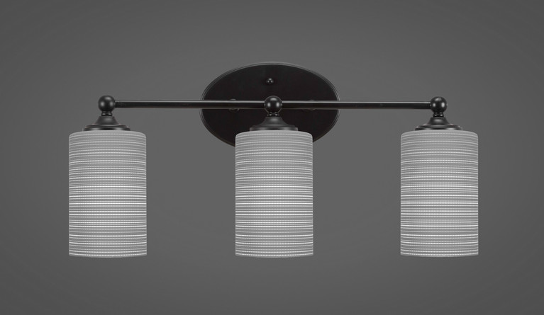 Toltec Lighting - 5913-MB-4062 - Three Light Bath Bar - Capri - Matte Black