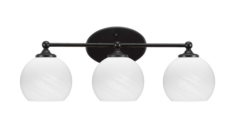 Toltec Lighting - 5913-MB-4101 - Three Light Bath Bar - Capri - Matte Black