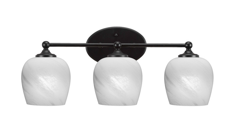 Toltec Lighting - 5913-MB-4811 - Three Light Bath Bar - Capri - Matte Black