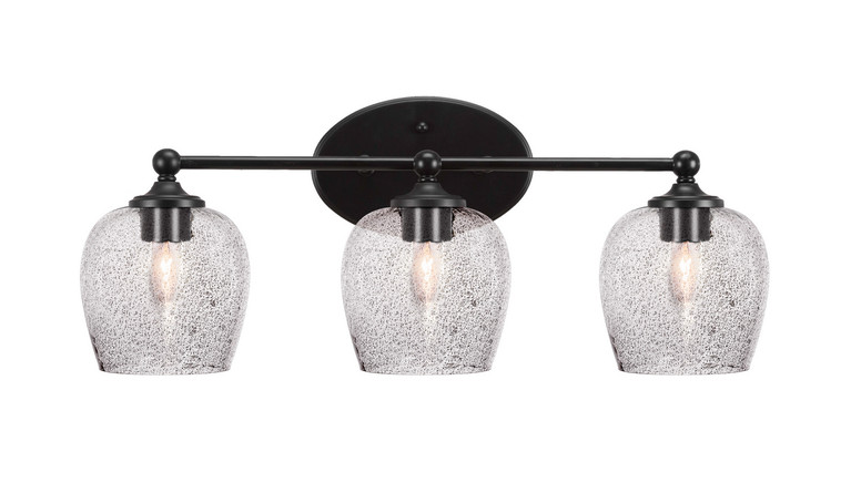 Toltec Lighting - 5913-MB-4812 - Three Light Bath Bar - Capri - Matte Black