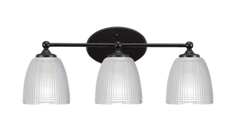 Toltec Lighting - 5913-MB-500 - Three Light Bath Bar - Capri - Matte Black