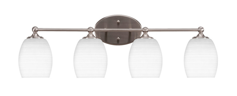 Toltec Lighting - 5914-BN-4021 - Four Light Bath Bar - Capri - Brushed Nickel