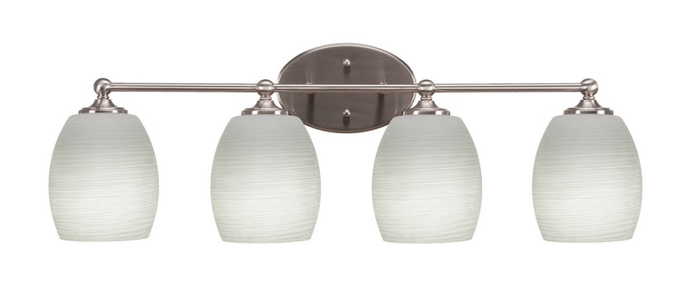 Toltec Lighting - 5914-BN-615 - Four Light Bath Bar - Capri - Brushed Nickel
