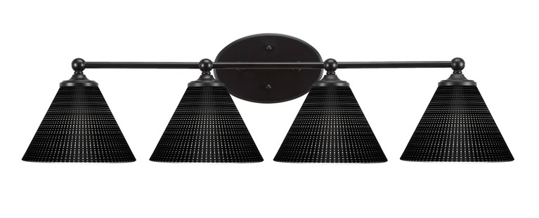 Toltec Lighting - 5914-MB-4059 - Four Light Bath Bar - Capri - Matte Black