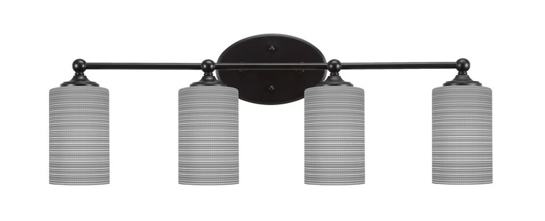 Toltec Lighting - 5914-MB-4062 - Four Light Bath Bar - Capri - Matte Black