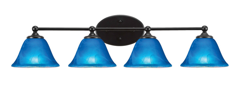 Toltec Lighting - 5914-MB-4155 - Four Light Bath Bar - Capri - Matte Black