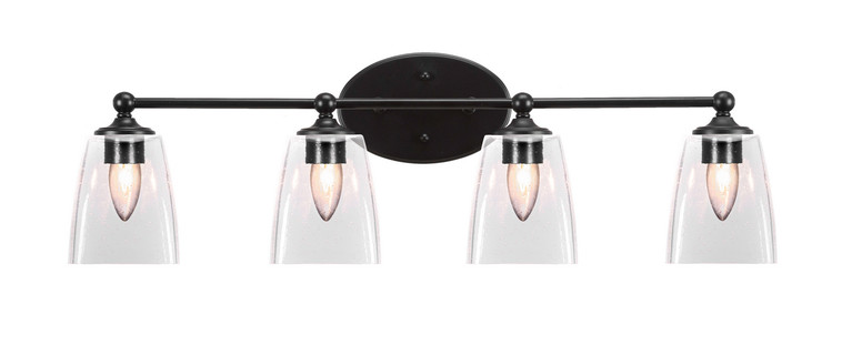 Toltec Lighting - 5914-MB-461 - Four Light Bath Bar - Capri - Matte Black