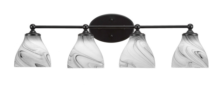 Toltec Lighting - 5914-MB-4769 - Four Light Bath Bar - Capri - Matte Black