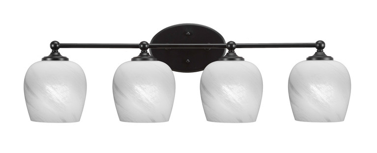 Toltec Lighting - 5914-MB-4811 - Four Light Bath Bar - Capri - Matte Black
