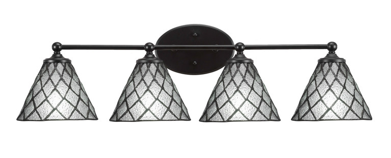 Toltec Lighting - 5914-MB-9185 - Four Light Bath Bar - Capri - Matte Black