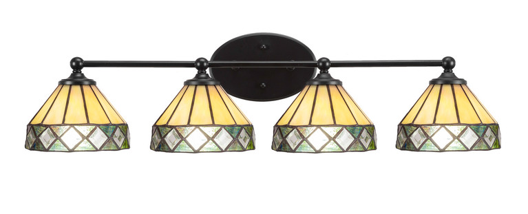 Toltec Lighting - 5914-MB-9405 - Four Light Bath Bar - Capri - Matte Black