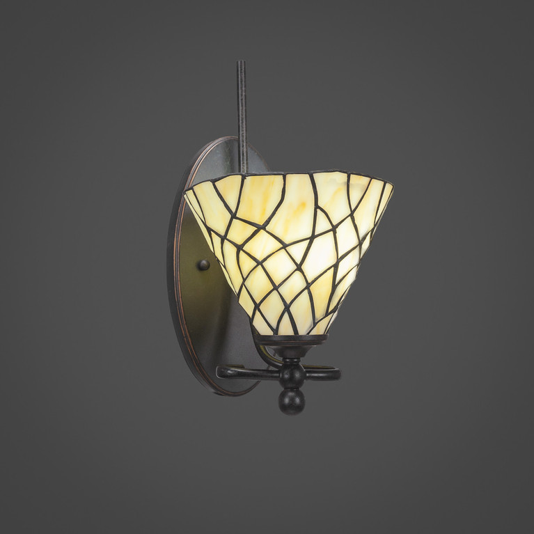 Toltec Lighting - 591-DG-9115 - One Light Wall Sconce - Capri - Dark Granite