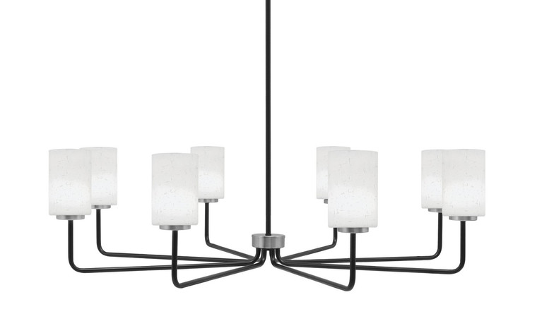 Toltec Lighting - 6208-MBGP-310 - Eight Light Chandelier - Sandia - Matte Black & Graphite