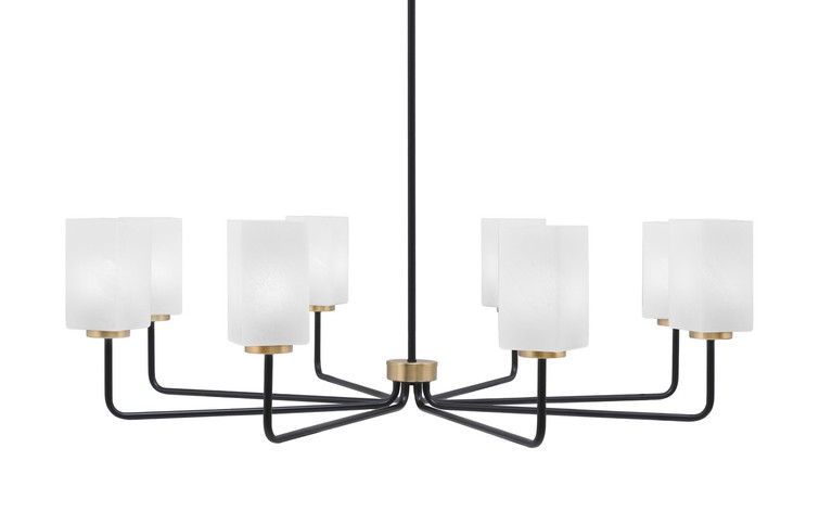 Toltec Lighting - 6208-MBNAB-541 - Eight Light Chandelier - Sandia - Matte Black & New Age Brass