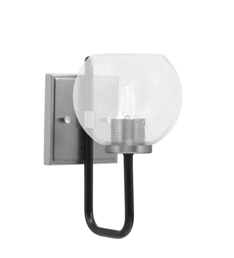 Toltec Lighting - 6221-MBGP-4100 - One Light Wall Sconce - Sandia - Matte Black & Graphite