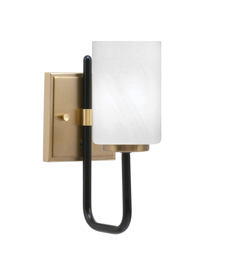 Toltec Lighting - 6221-MBNAB-3001 - One Light Wall Sconce - Sandia - Matte Black & New Age Brass