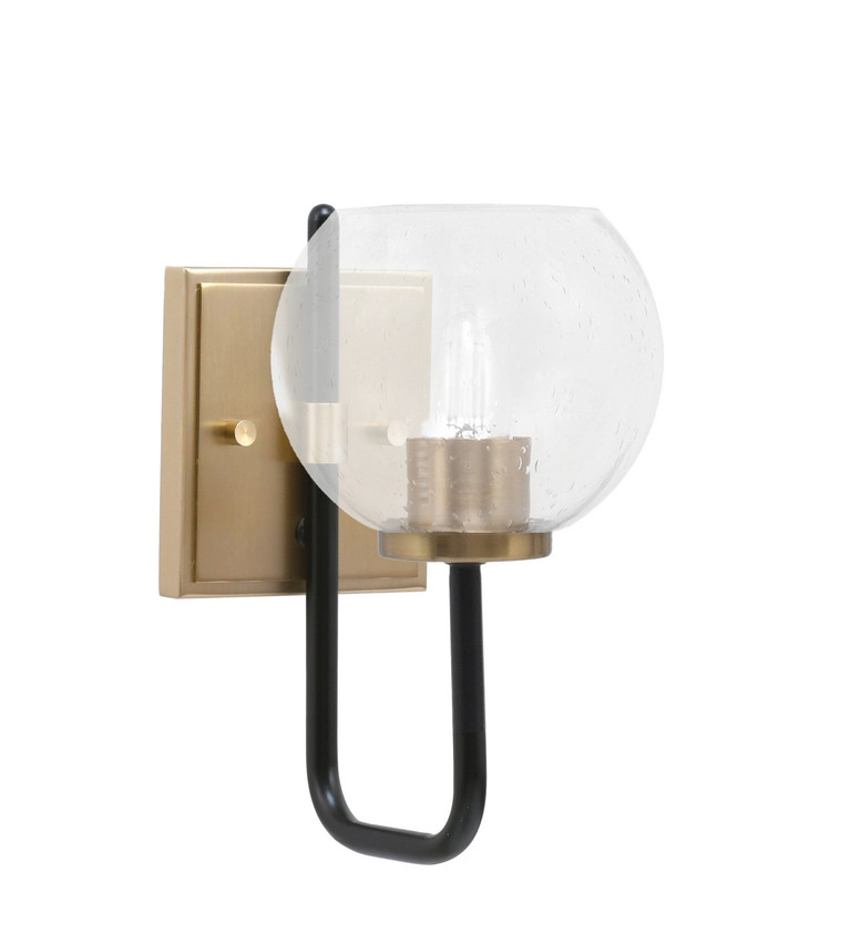 Toltec Lighting - 6221-MBNAB-4100 - One Light Wall Sconce - Sandia - Matte Black & New Age Brass