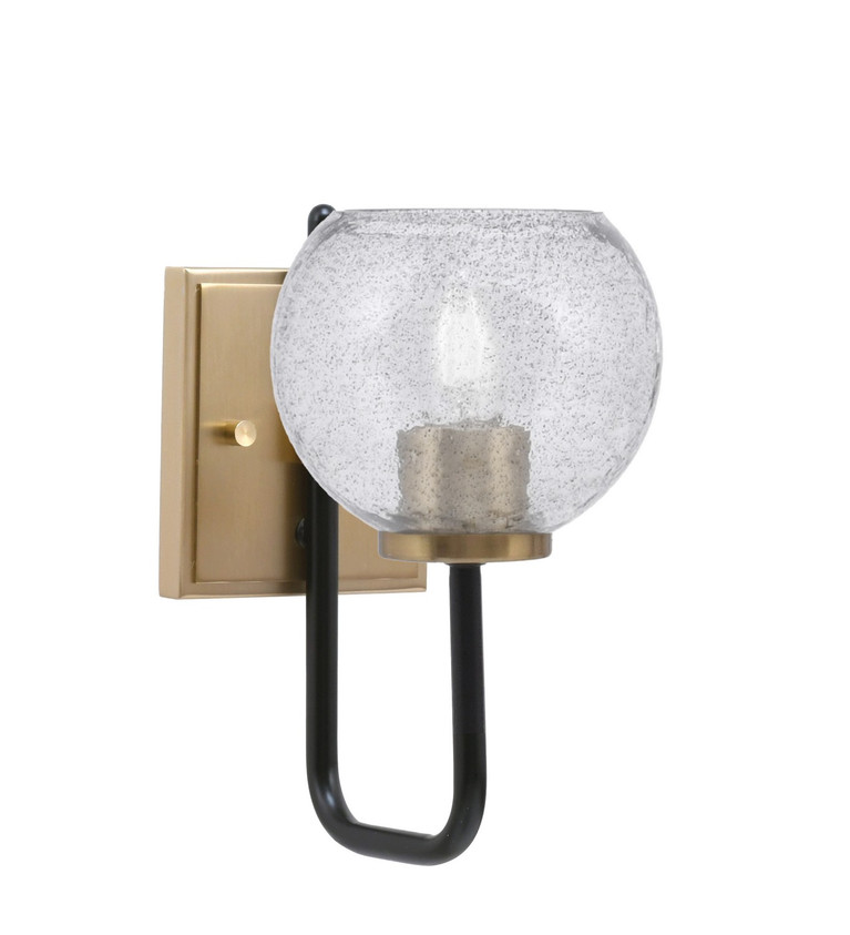 Toltec Lighting - 6221-MBNAB-4102 - One Light Wall Sconce - Sandia - Matte Black & New Age Brass