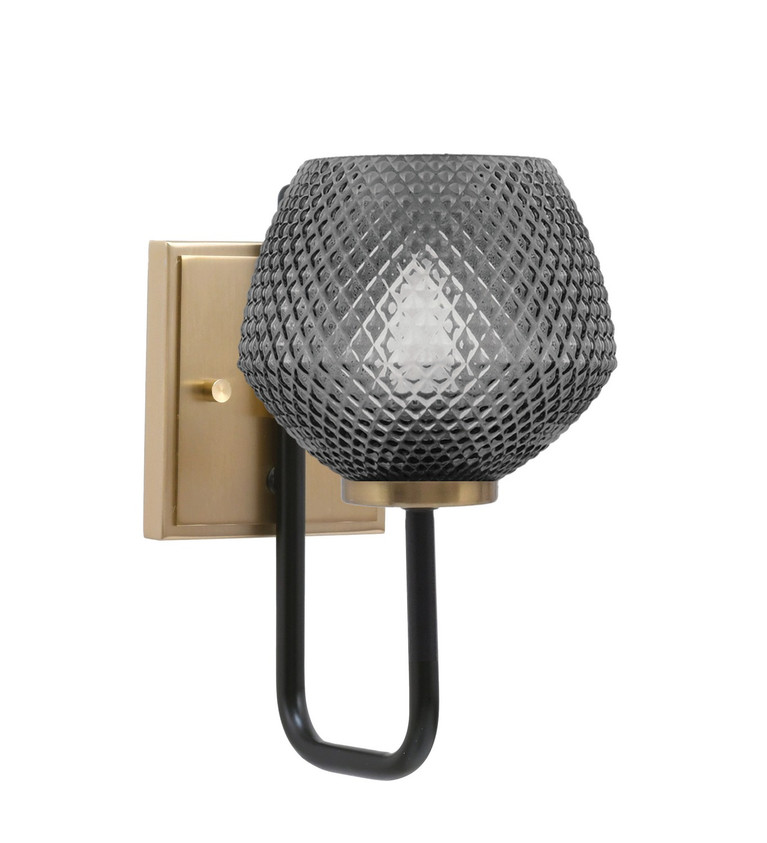 Toltec Lighting - 6221-MBNAB-4622 - One Light Wall Sconce - Sandia - Matte Black & New Age Brass