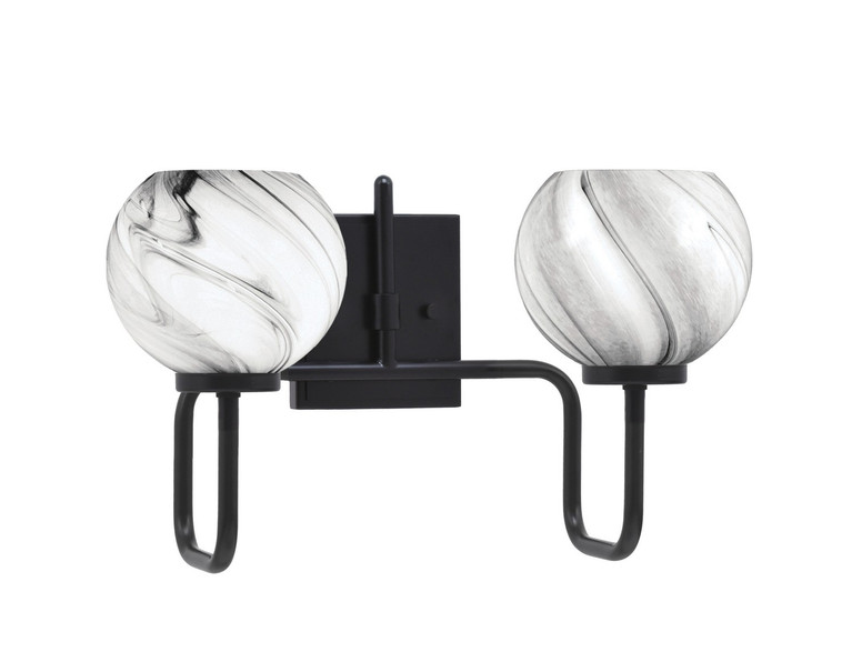 Toltec Lighting - 6222-MB-4109 - Two Light Bath Bar - Sandia - Matte Black