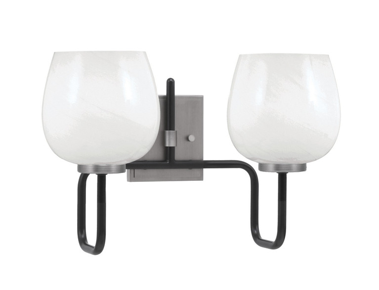 Toltec Lighting - 6222-MBGP-4811 - Two Light Bath Bar - Sandia - Matte Black & Graphite