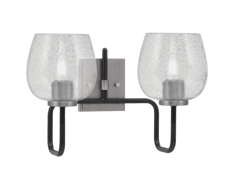 Toltec Lighting - 6222-MBGP-4812 - Two Light Bath Bar - Sandia - Matte Black & Graphite