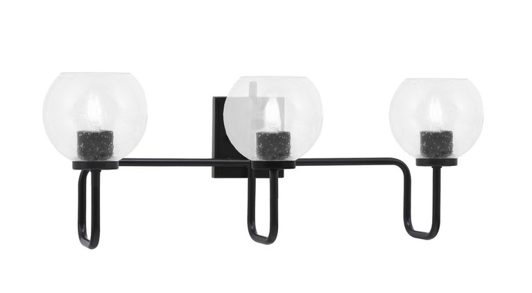 Toltec Lighting - 6223-MB-4100 - Three Light Bath Bar - Sandia - Matte Black