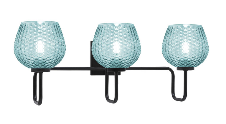 Toltec Lighting - 6223-MB-4605 - Three Light Bath Bar - Sandia - Matte Black