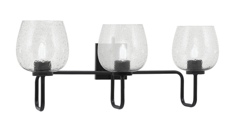 Toltec Lighting - 6223-MB-4812 - Three Light Bath Bar - Sandia - Matte Black