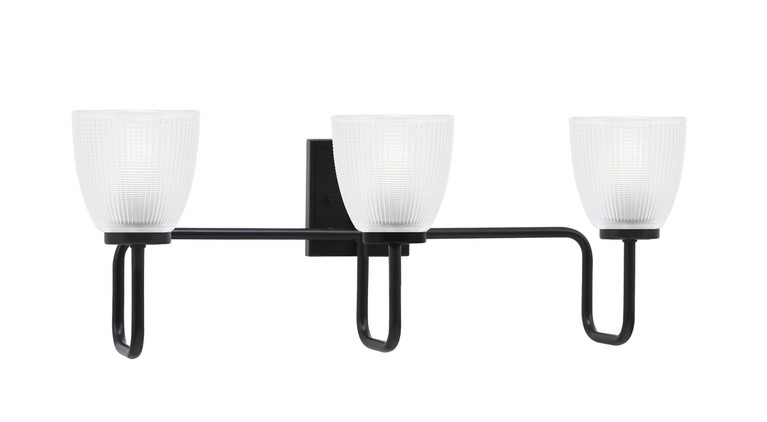 Toltec Lighting - 6223-MB-500 - Three Light Bath Bar - Sandia - Matte Black