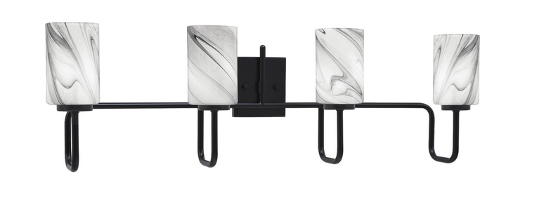 Toltec Lighting - 6224-MB-3009 - Four Light Bath Bar - Sandia - Matte Black