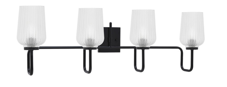 Toltec Lighting - 6224-MB-4250 - Four Light Bath Bar - Sandia - Matte Black