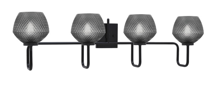 Toltec Lighting - 6224-MB-4622 - Four Light Bath Bar - Sandia - Matte Black