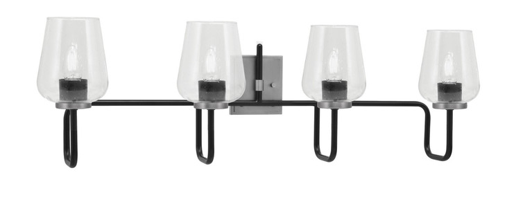 Toltec Lighting - 6224-MBGP-210 - Four Light Bath Bar - Sandia - Matte Black & Graphite